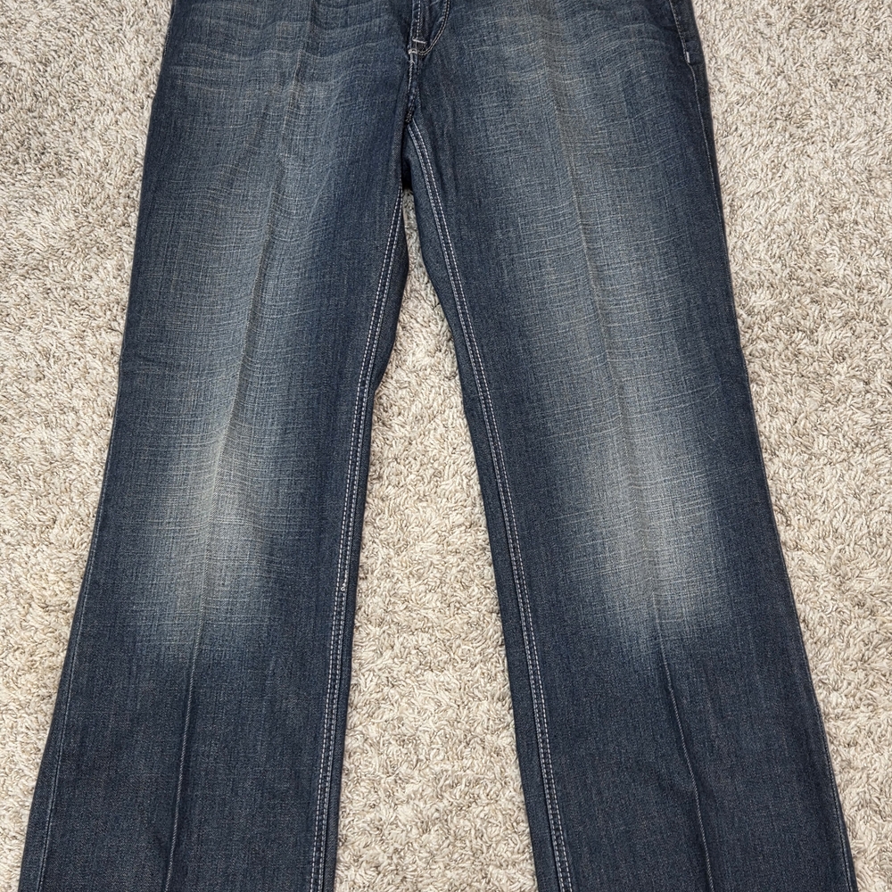 Marc Ecko Cut & Sew 36 Mens Jeans Embroidered Y2K Vintage Baggy Gothic Streetwea